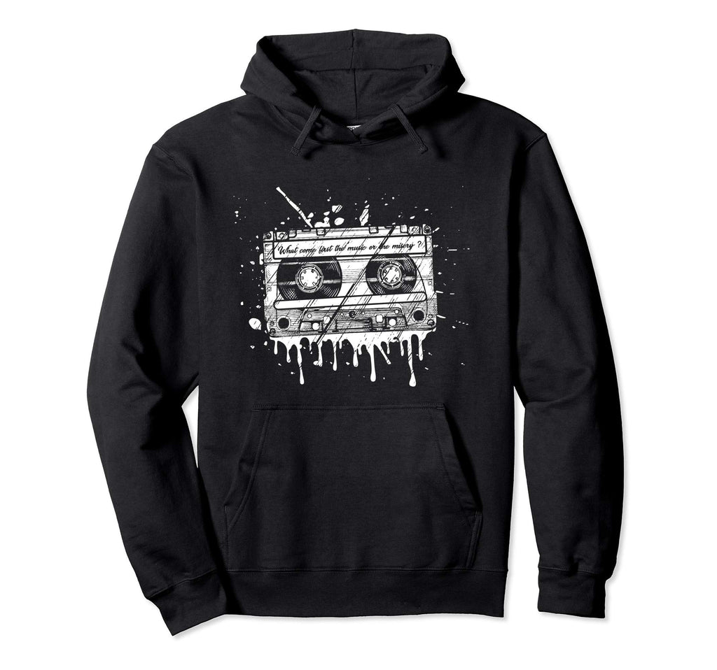 Music Misery Old Musician Hoodie - Streetwear Style for Adults - T-Shirt, Sweatshirt, Hoodie