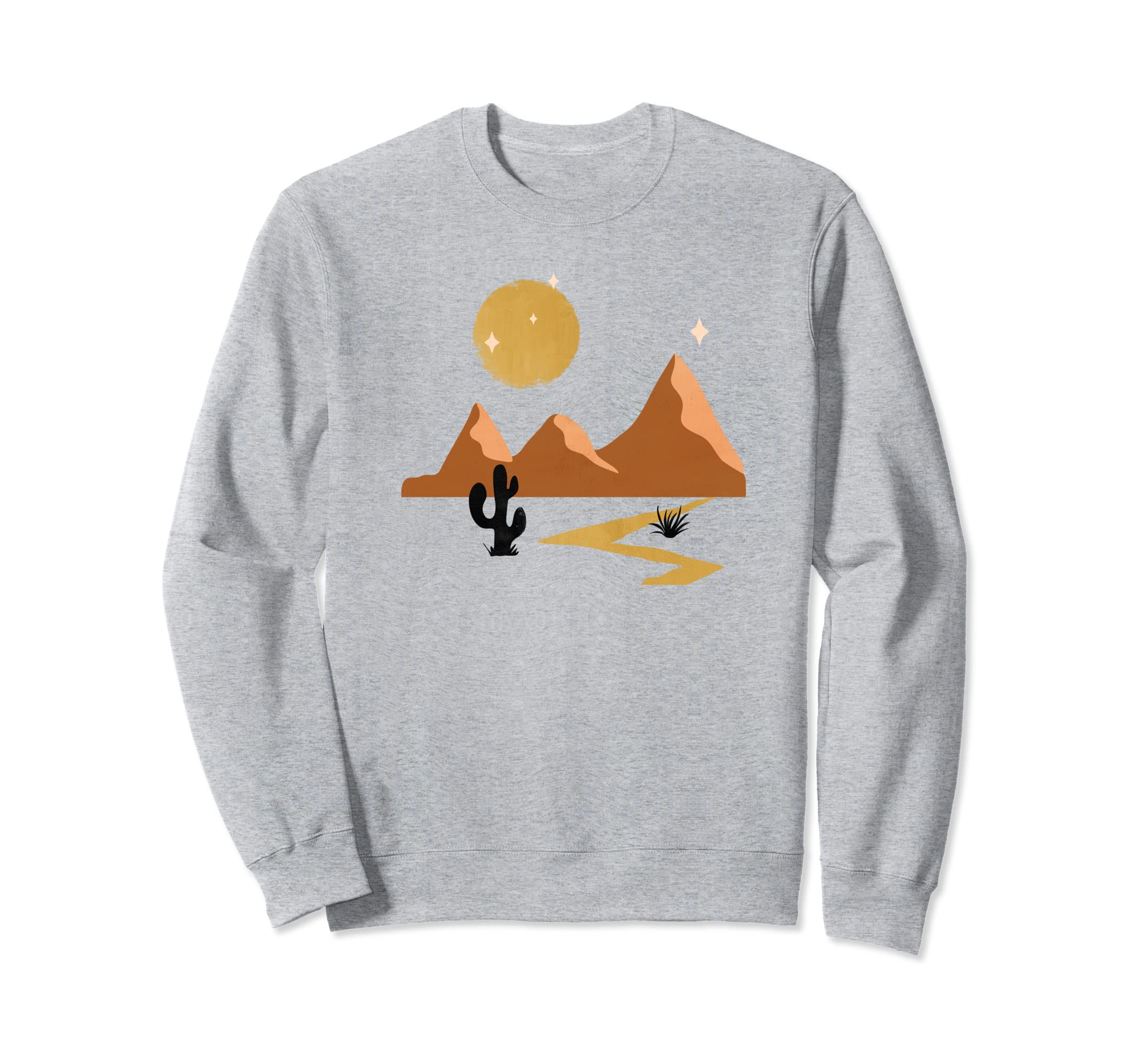 Desert Western Cactus Sunset Sweatshirt - Fun Novelty Design for Adults - T-Shirt, Sweatshirt, Hoodie