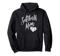 Softball Mom Mom Heart Gift Hoodie - Novelty Apparel Unisex - T-Shirt, Sweatshirt, Hoodie