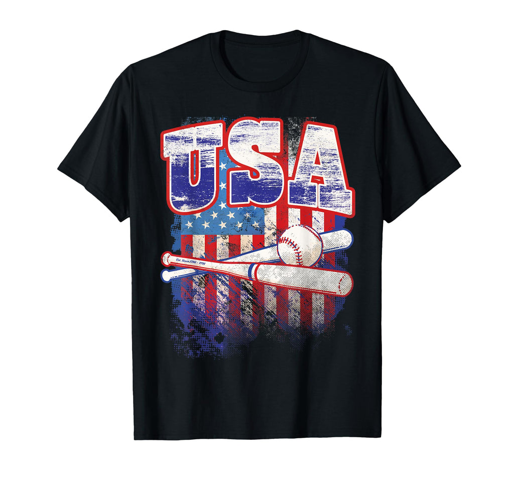 Baseball Player Usa Flag Patriotic 2026 T-Shirt - Unique Graphic for Adults - T-Shirt, Sweatshirt, Hoodie