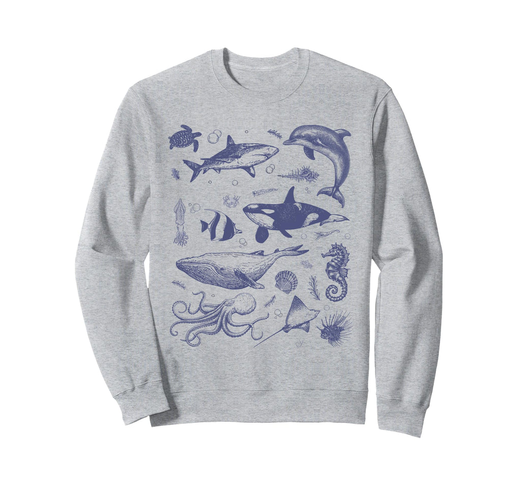 Ocean Life Sea Aesthetic Dolphin Sweatshirt - Streetwear Style for Adults - T-Shirt, Sweatshirt, Hoodie