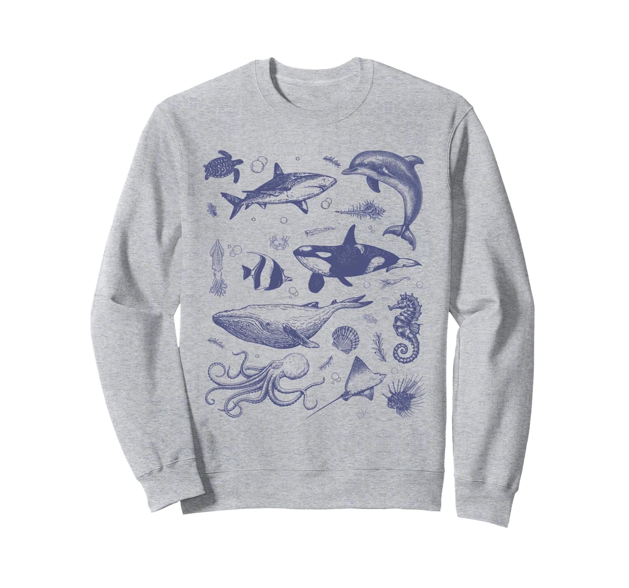 Ocean Life Sea Aesthetic Dolphin Sweatshirt - Streetwear Style for Adults - T-Shirt, Sweatshirt, Hoodie