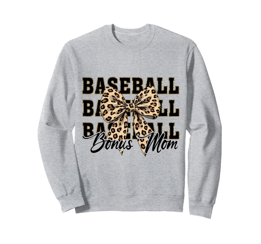 Baseball Bonus Mom Coquette Bow Sweatshirt - Unique Graphic Men Women - T-Shirt, Sweatshirt, Hoodie