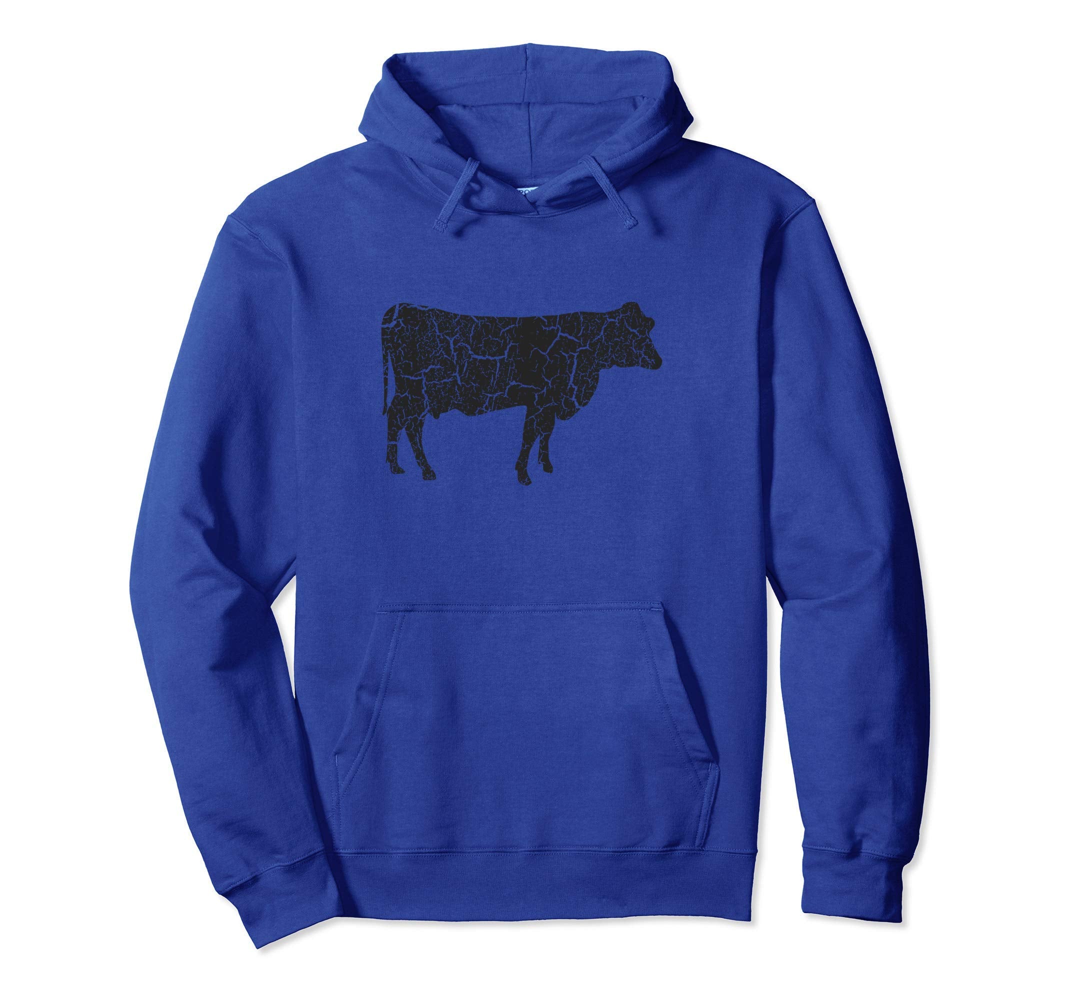 Cow Distressed Cow Hoodie - Fun Novelty Design Men Women - T-Shirt, Sweatshirt, Hoodie