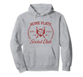 2024 Home Plate Social Club Softball Hoodie - Aesthetic Graphic for Adults - T-Shirt, Sweatshirt, Hoodie
