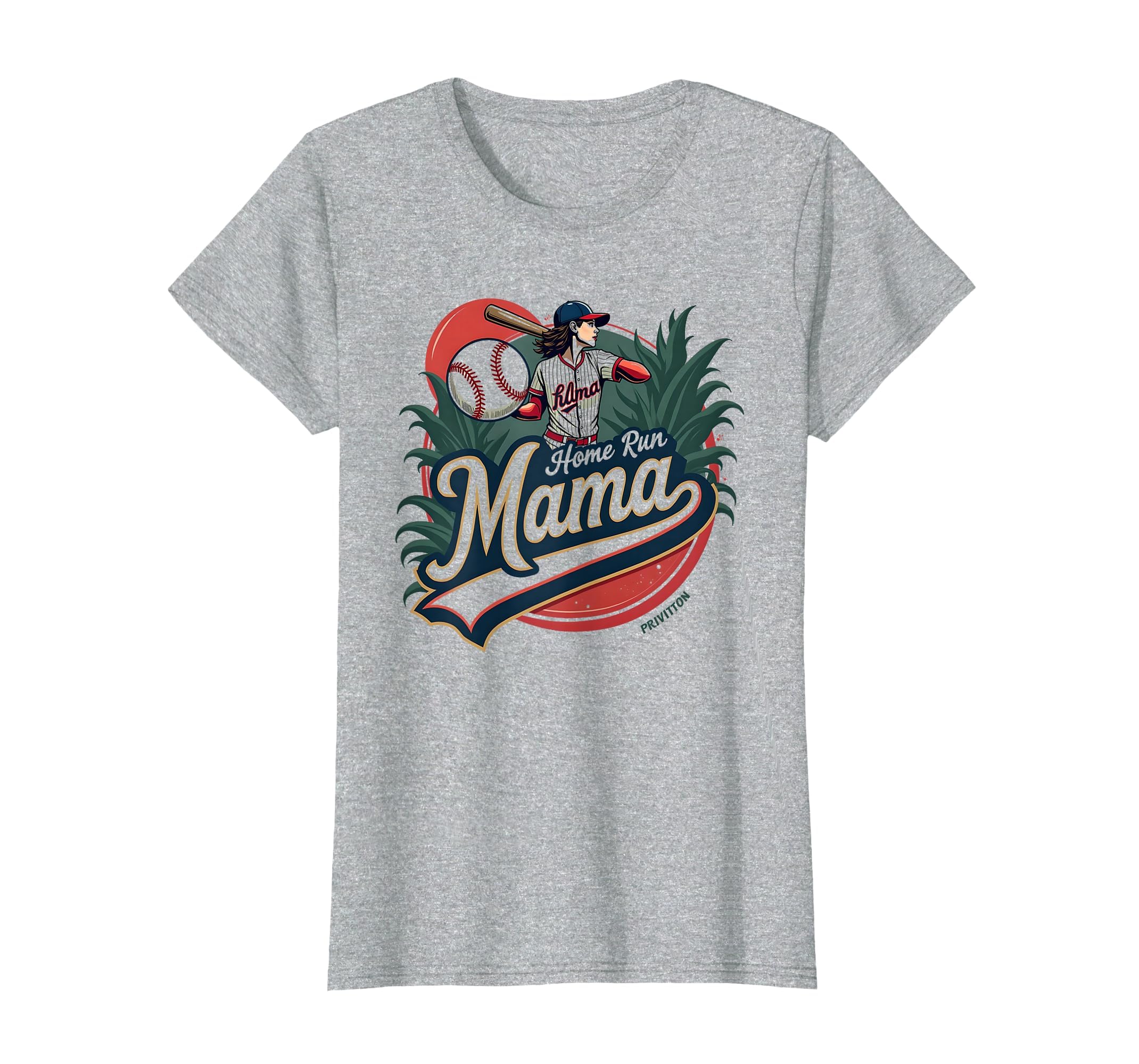 Home Run Mama Fun Baseball Parent T-Shirt - Aesthetic Graphic Men Women - T-Shirt, Sweatshirt, Hoodie