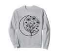 Wildflower Crescent Moon Floral Sweatshirt - Aesthetic Graphic Men Women - T-Shirt, Sweatshirt, Hoodie