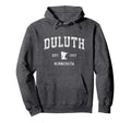 Duluth Minnesota Mn Athletic Sports Hoodie - Fun Novelty Design Men Women - T-Shirt, Sweatshirt, Hoodie