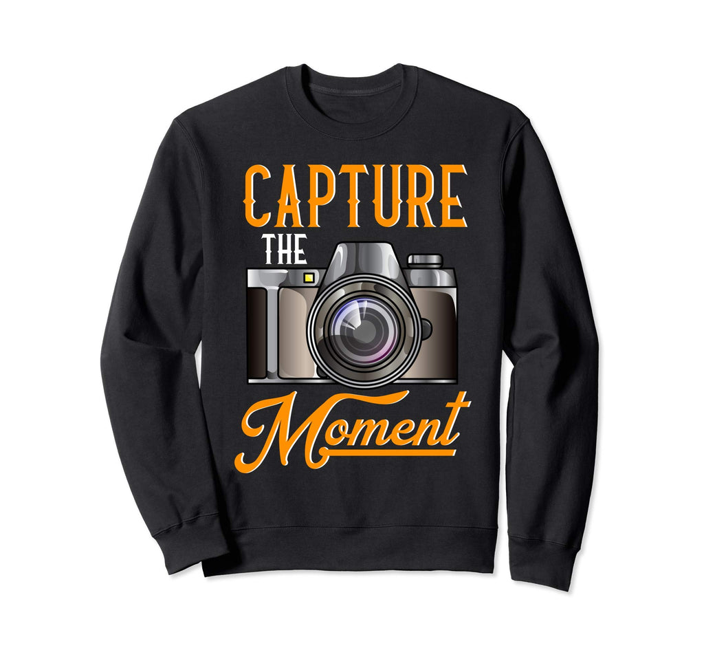 Capture Moment Photography Camera Sweatshirt - Unique Graphic Men Women - T-Shirt, Sweatshirt, Hoodie