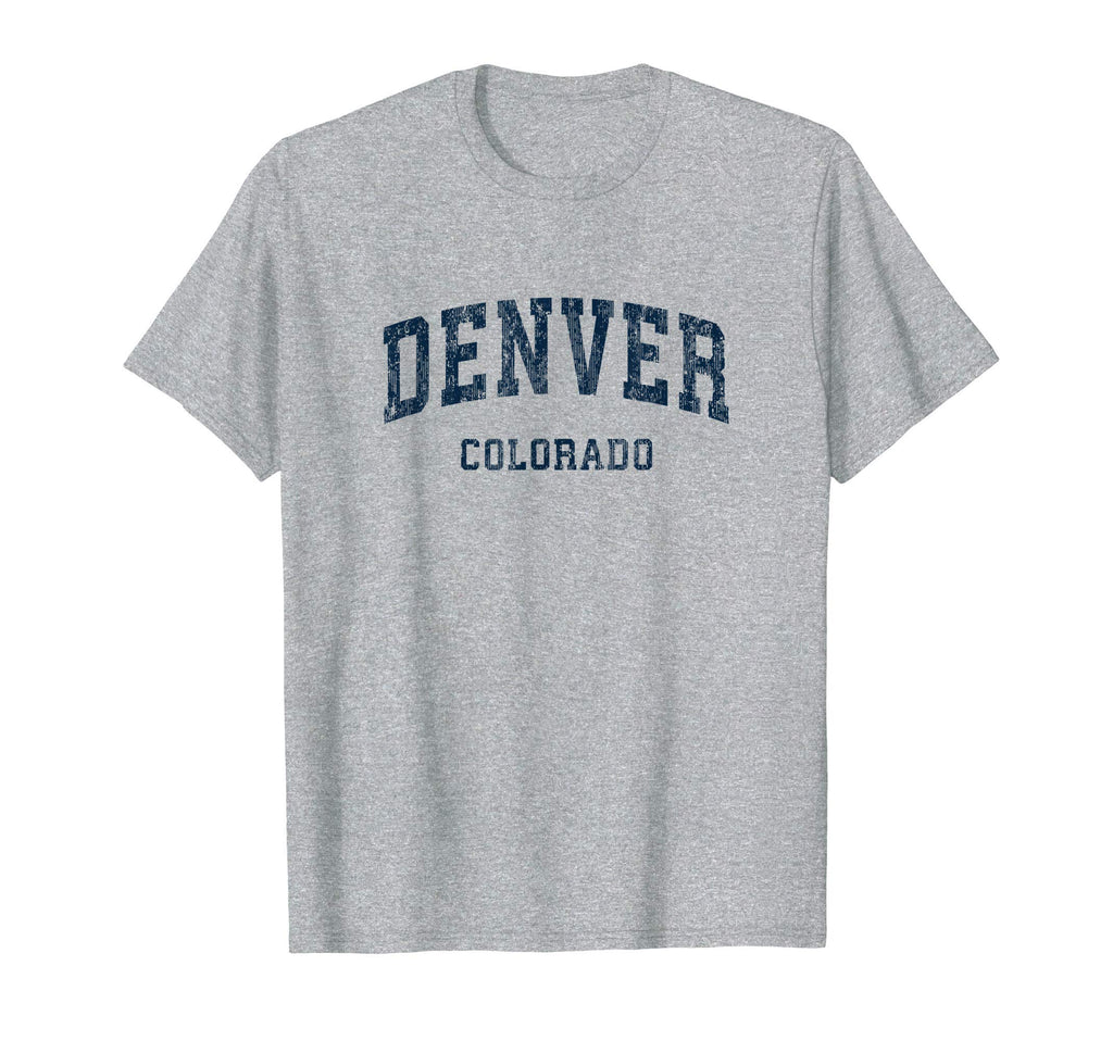 Denver Colorado Co Varsity Sports Navy T-Shirt - Aesthetic Graphic Unisex - T-Shirt, Sweatshirt, Hoodie