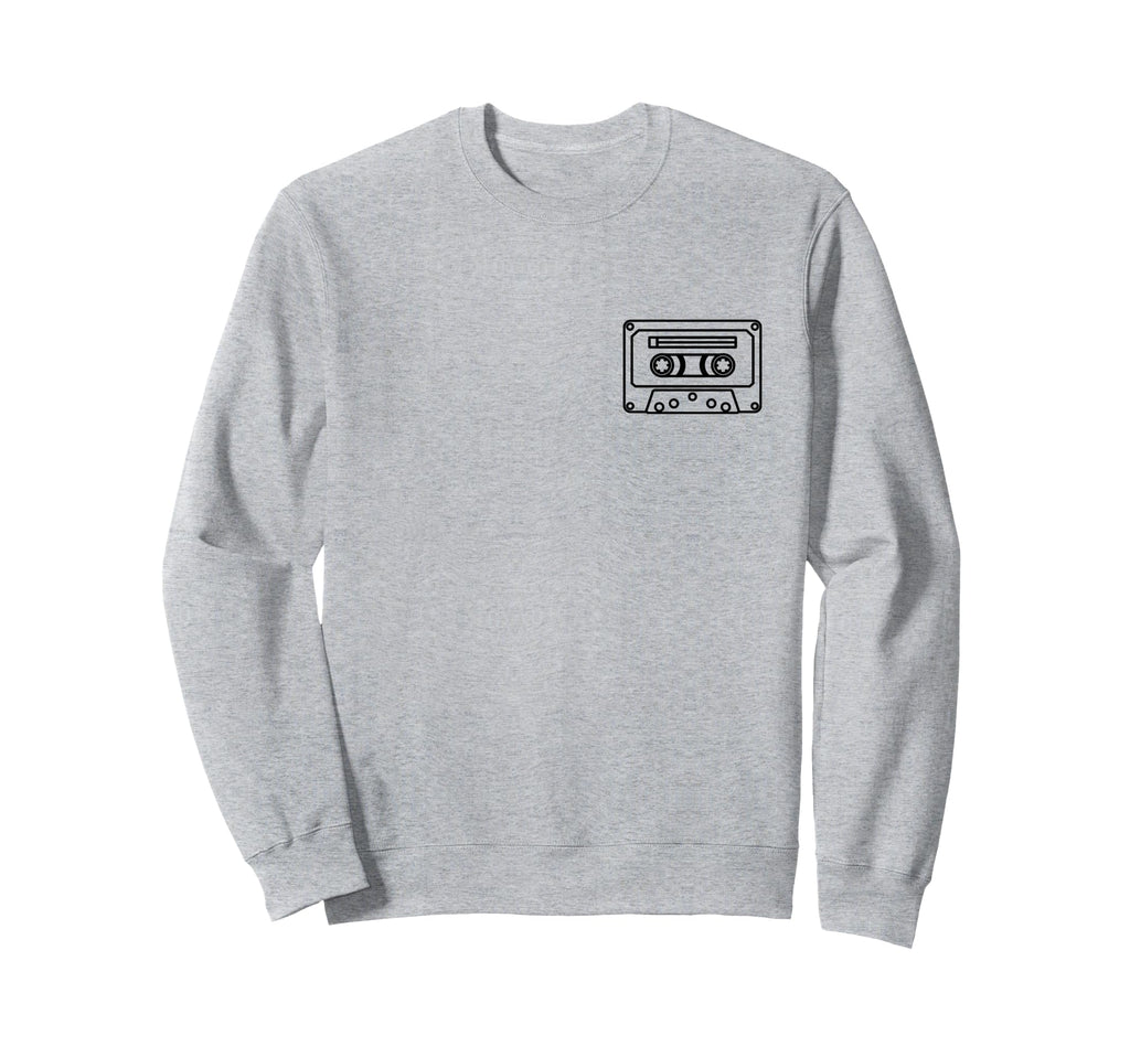 Minimalist Cassette Tape Sweatshirt - Casual Everyday Wear Men Women - T-Shirt, Sweatshirt, Hoodie