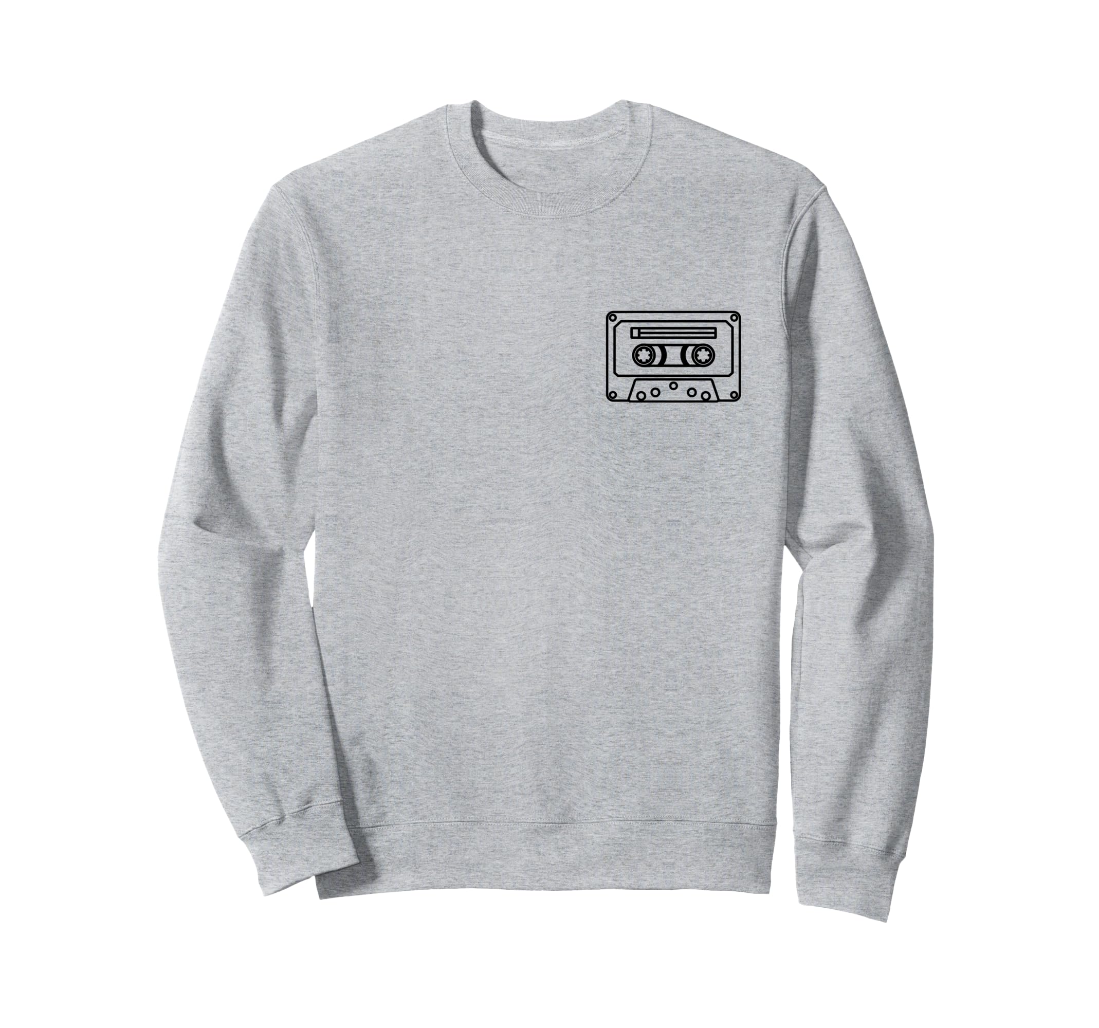 Minimalist Cassette Tape Sweatshirt - Casual Everyday Wear Men Women - T-Shirt, Sweatshirt, Hoodie