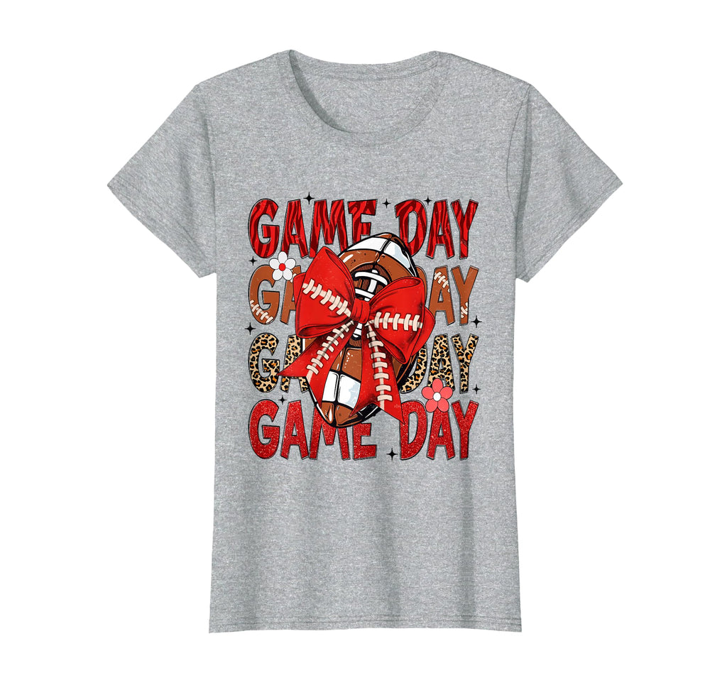 Football Lover Coquette Bow Game Day Fan T-Shirt - Trendy Graphic Unisex - T-Shirt, Sweatshirt, Hoodie