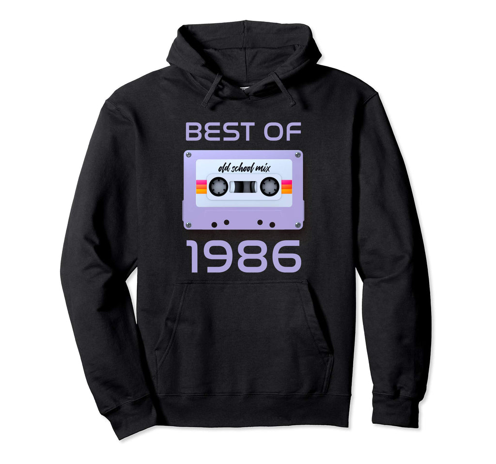 Best 1986 Cassette 80S Mixtape Hoodie - Minimalist Print for Adults - T-Shirt, Sweatshirt, Hoodie
