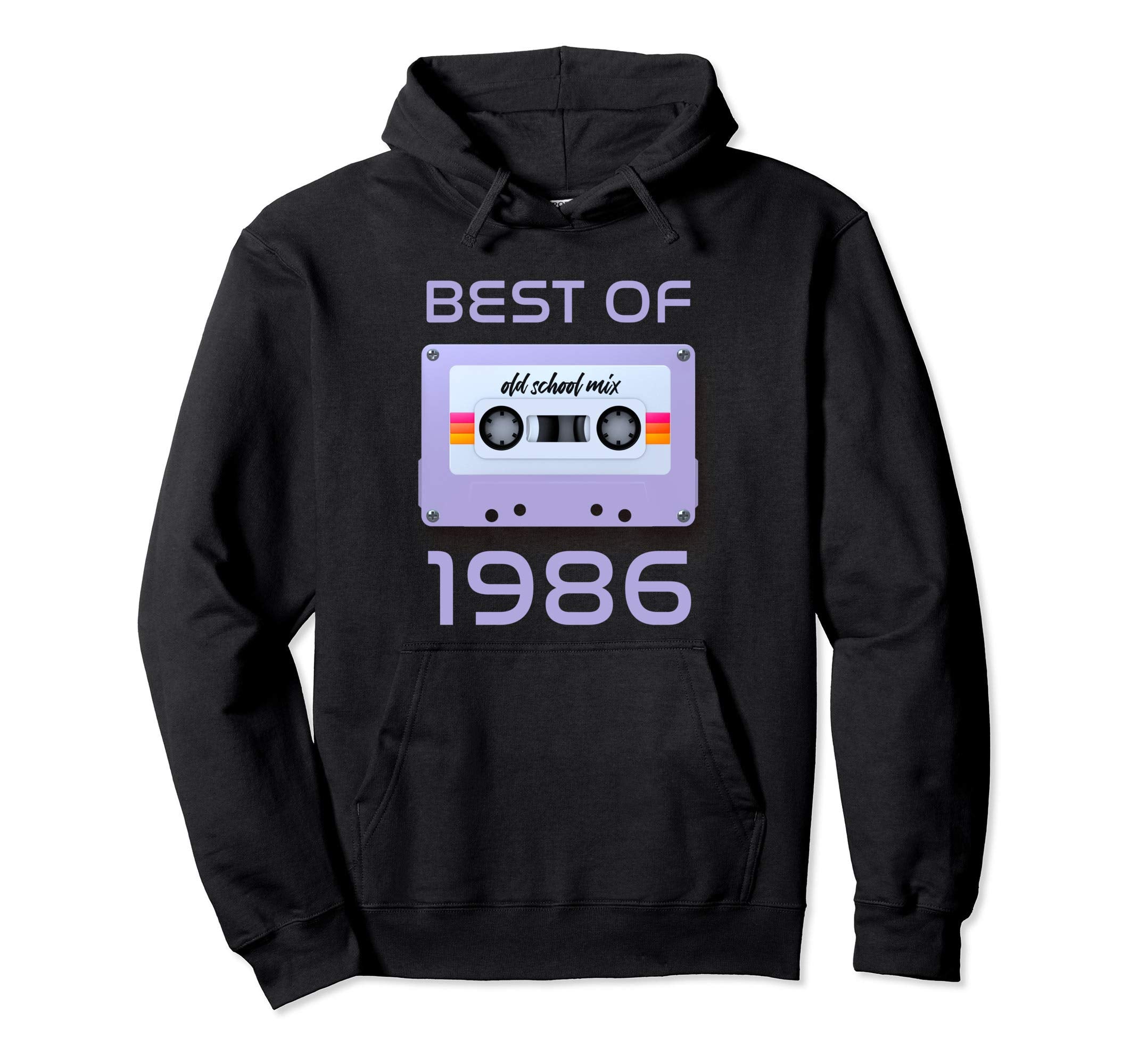Best 1986 Cassette 80S Mixtape Hoodie - Minimalist Print for Adults - T-Shirt, Sweatshirt, Hoodie