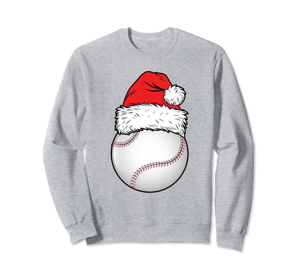 Baseball Ball Santa Hat Matching Sweatshirt - Aesthetic Graphic for Adults - T-Shirt, Sweatshirt, Hoodie
