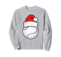 Baseball Ball Santa Hat Matching Sweatshirt - Aesthetic Graphic for Adults - T-Shirt, Sweatshirt, Hoodie