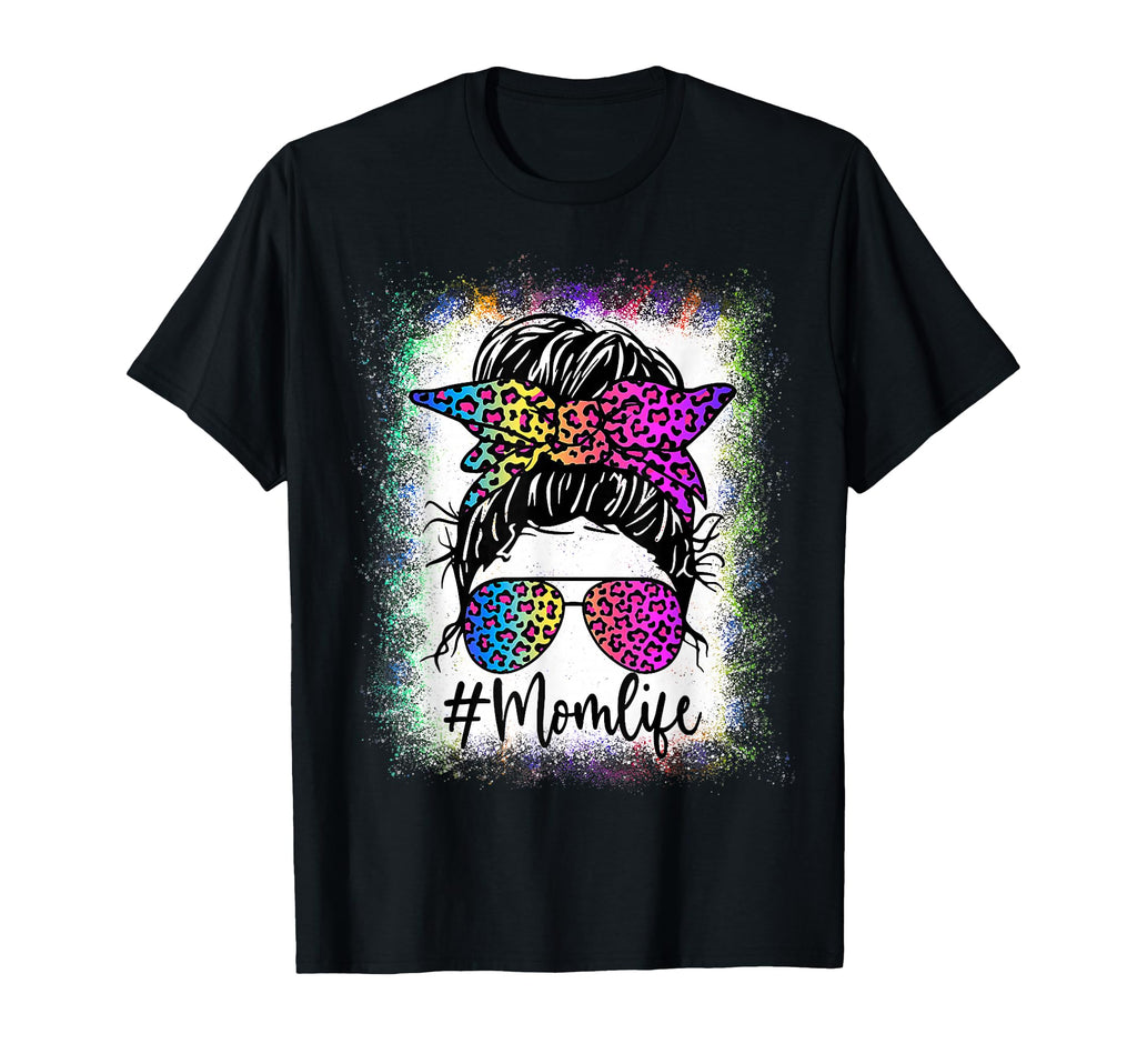 Womens Mom Life Bleached Rainbow Leopard T-Shirt - Streetwear Style Unisex - T-Shirt, Sweatshirt, Hoodie