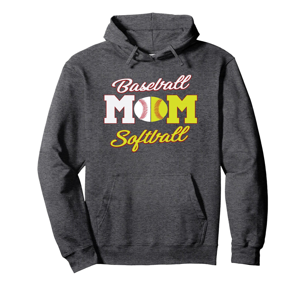 Funny Softball Baseball Mom Hoodie - Novelty Apparel for Adults - T-Shirt, Sweatshirt, Hoodie