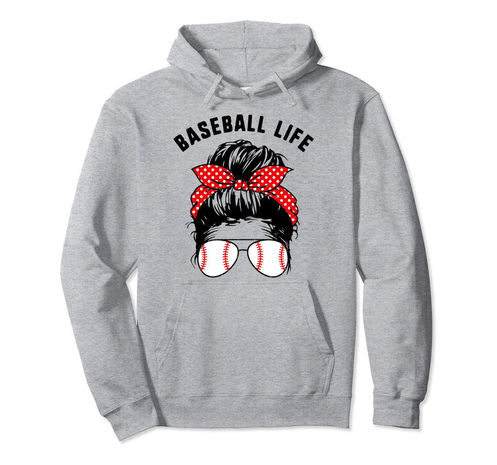 Baseball Life Mom Sunglasses Mothers Day Hoodie - Graphic Print Men Women - T-Shirt, Sweatshirt, Hoodie