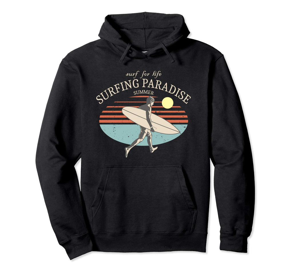 Summer Surf Surfing Paradise Hoodie - Casual Everyday Wear Unisex - T-Shirt, Sweatshirt, Hoodie