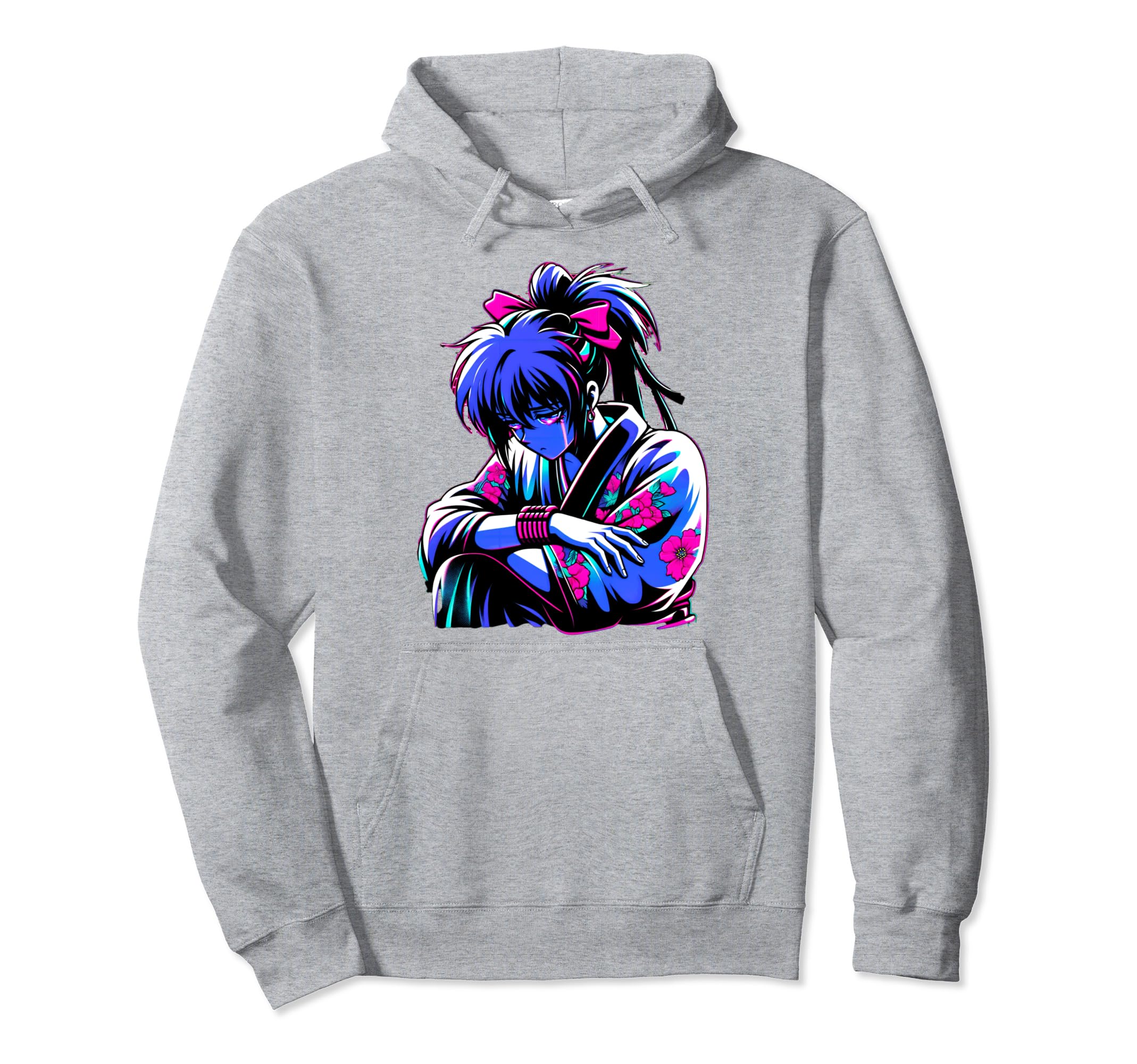 Sad Anime Japanese Vaporwave Hoodie - Custom Art Print for Adults - T-Shirt, Sweatshirt, Hoodie