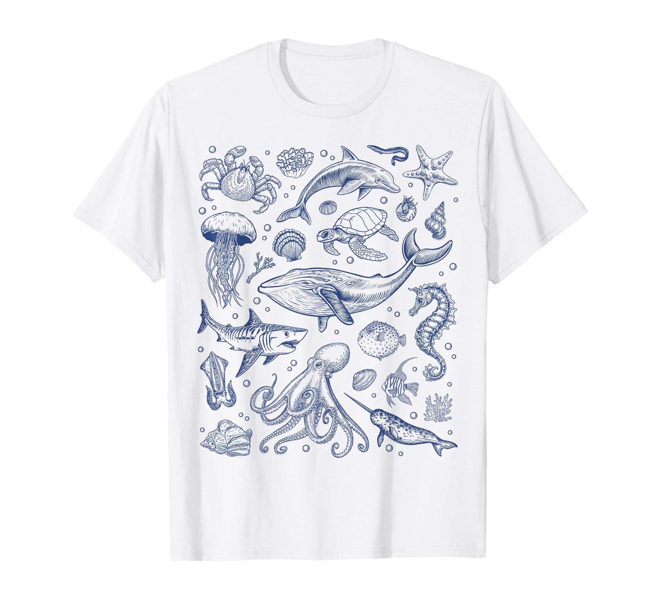 Ocean Life Sea Aesthetic Dolphin T-Shirt - Fun Novelty Design Men Women - T-Shirt, Sweatshirt, Hoodie