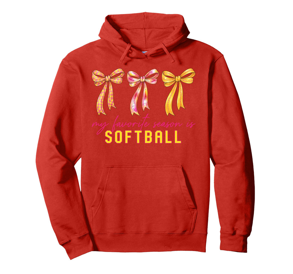 Softball Is My Favorite Season Hoodie - Custom Art Print for Adults - T-Shirt, Sweatshirt, Hoodie