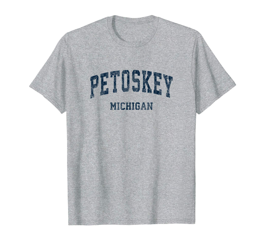 Petoskey Michigan Mi Varsity Sports T-Shirt - Minimalist Print for Adults - T-Shirt, Sweatshirt, Hoodie
