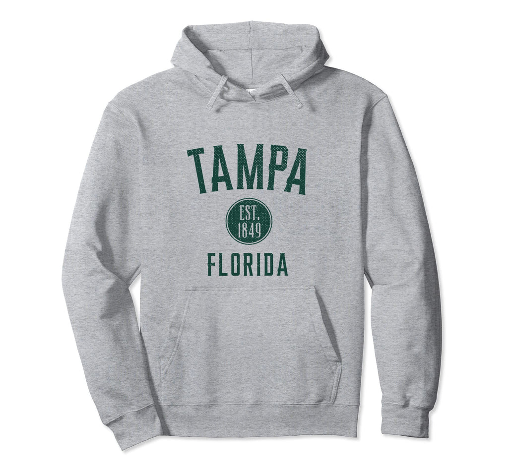 Tampa Florida Varsity Distressed Hoodie - Trendy Graphic Men Women - T-Shirt, Sweatshirt, Hoodie
