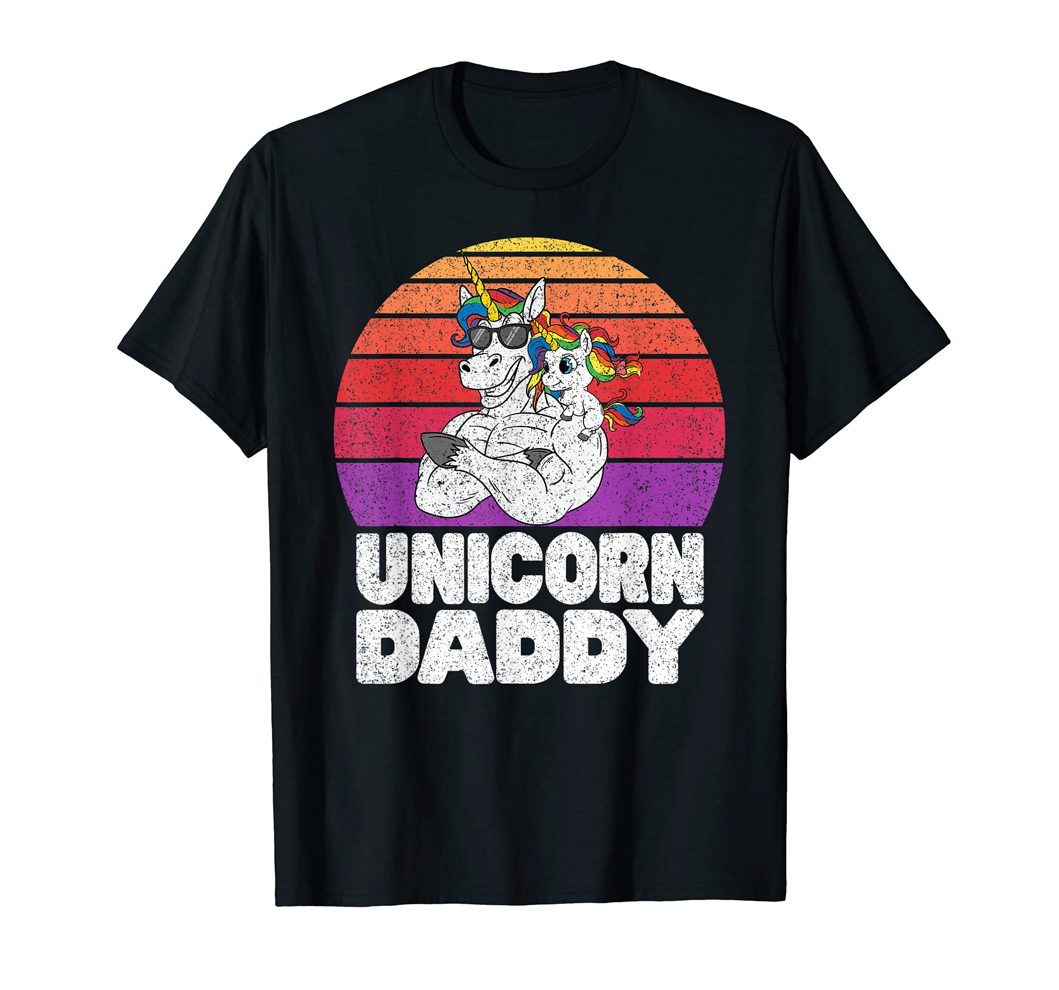 Muscle Bodybuilder Unicorn Dad T-Shirt - Fun Novelty Design Men Women - T-Shirt, Sweatshirt, Hoodie