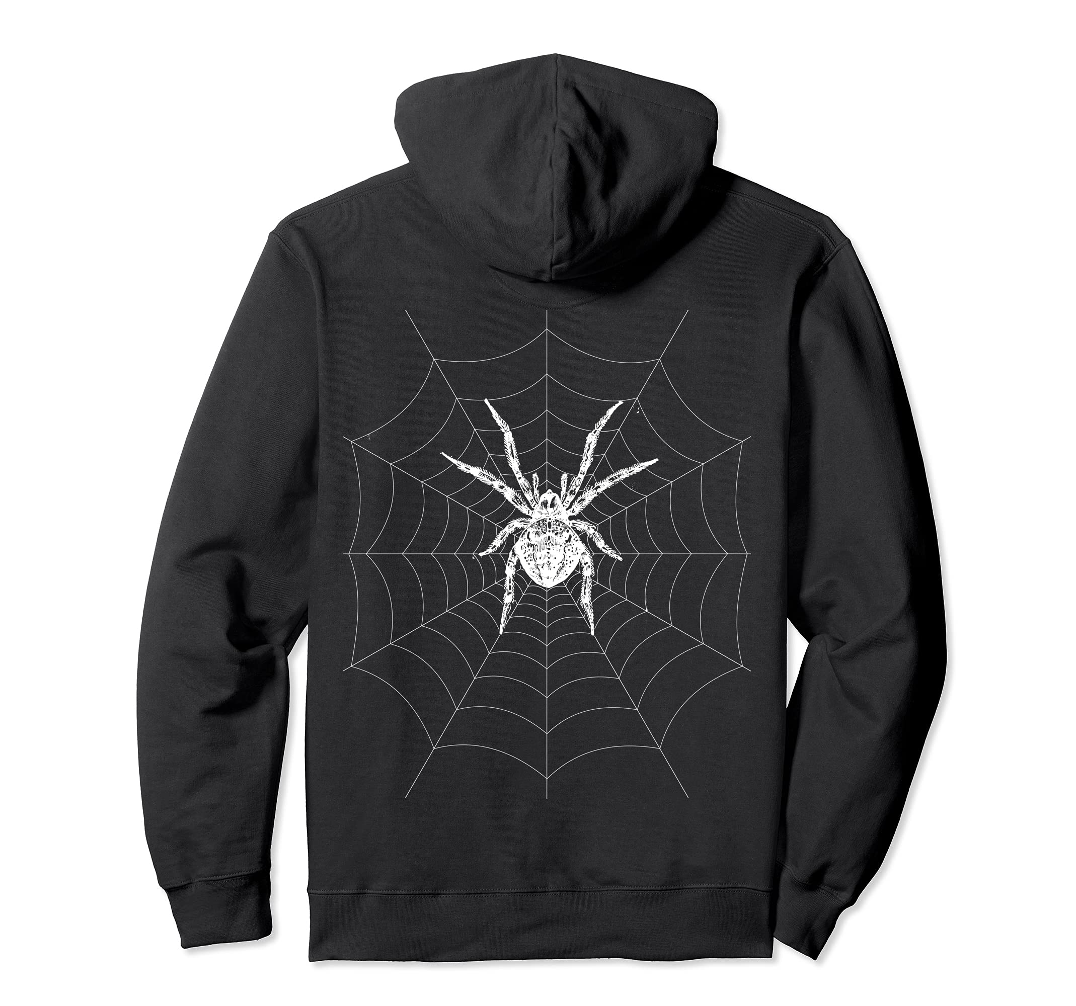 Large Spider Spider Web Hoodie - Aesthetic Graphic Unisex - T-Shirt, Sweatshirt, Hoodie