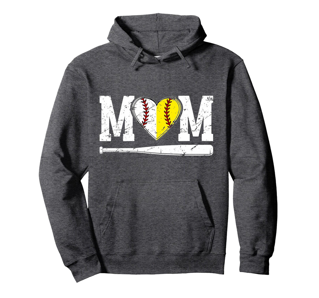 Softball Baseball Mom Baseball Softball Hoodie - Graphic Print for Adults - T-Shirt, Sweatshirt, Hoodie
