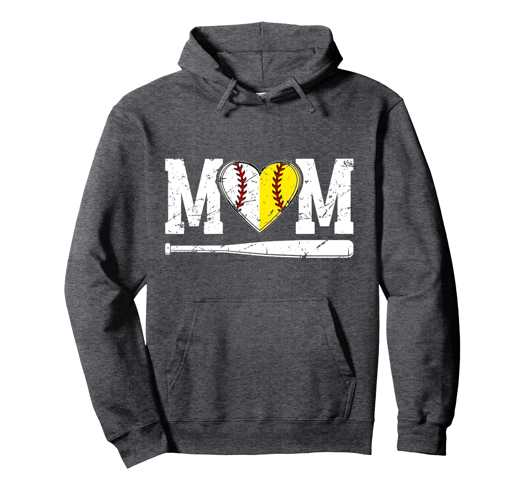 Softball Baseball Mom Baseball Softball Hoodie - Graphic Print for Adults - T-Shirt, Sweatshirt, Hoodie