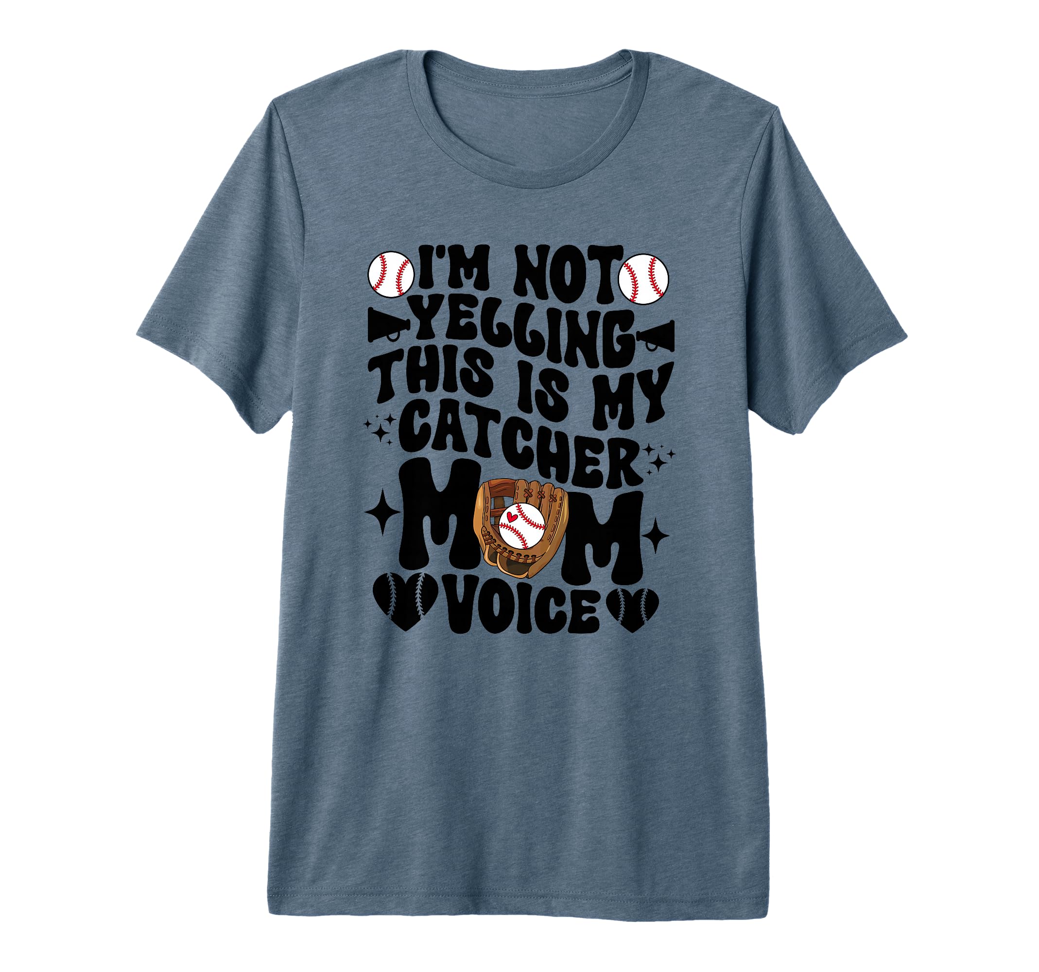 Catcher Mom Voice Baseball Catcher Mom T-Shirt - Trendy Graphic Unisex - T-Shirt, Sweatshirt, Hoodie