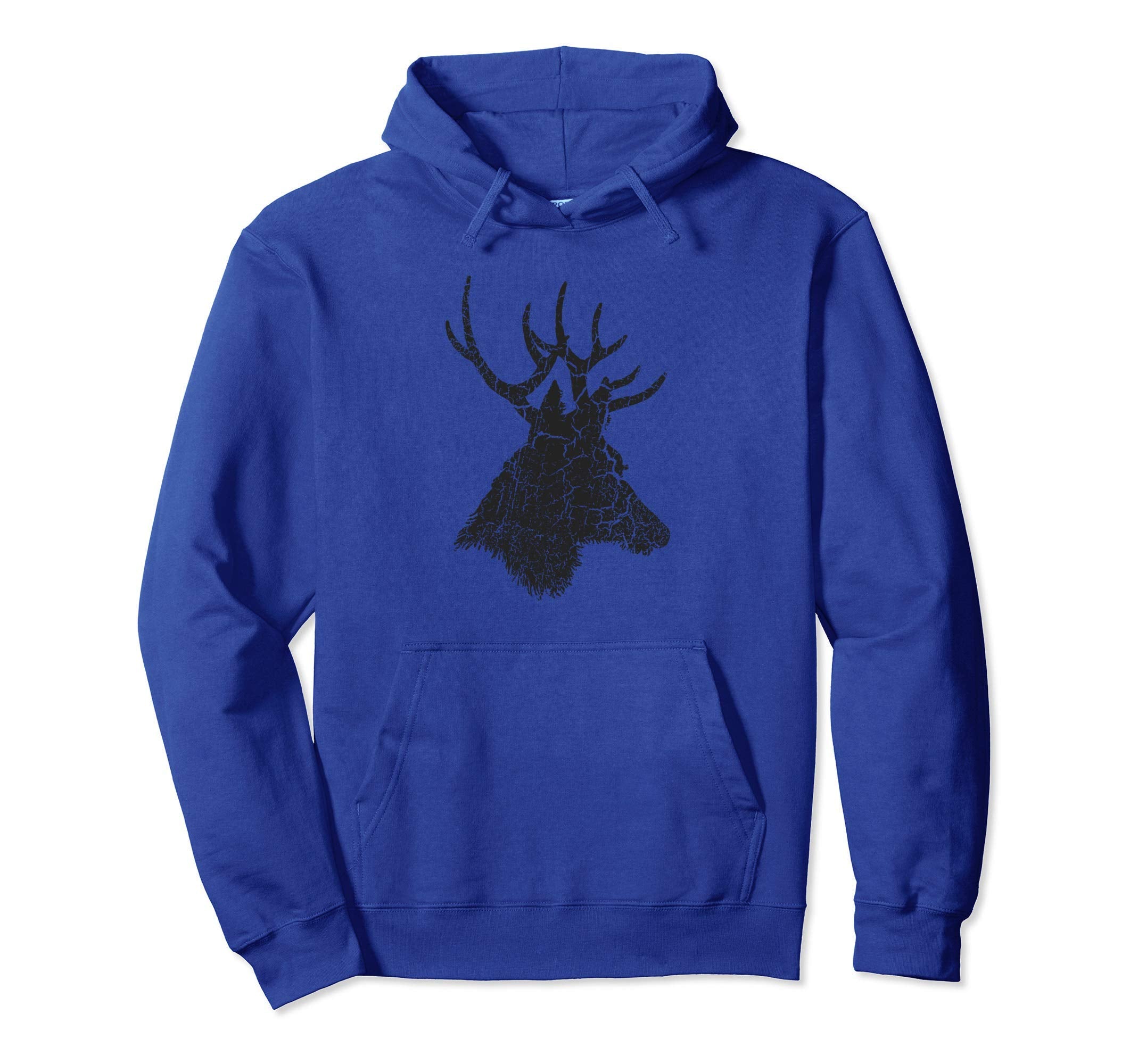 Deer Distressed Deer Hoodie - Trendy Graphic Unisex - T-Shirt, Sweatshirt, Hoodie
