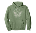 Lunar Moth Butterfly Moon Goth Alt Y2K Hoodie - Novelty Apparel Unisex - T-Shirt, Sweatshirt, Hoodie