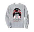 Kinda Busy Raising Ballers Messy Bun Sweatshirt - Trendy Graphic Unisex - T-Shirt, Sweatshirt, Hoodie
