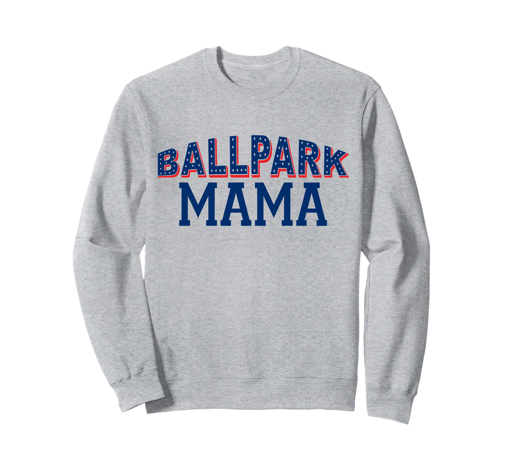 Ballpark Mom Mama Baseball Sweatshirt - Custom Art Print for Adults - T-Shirt, Sweatshirt, Hoodie