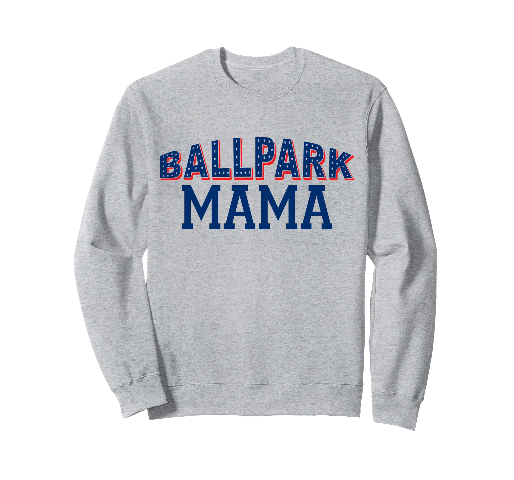 Ballpark Mom Mama Baseball Sweatshirt - Custom Art Print for Adults - T-Shirt, Sweatshirt, Hoodie