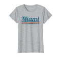 Miami Florida Weathered Stripe Throwback T-Shirt - Unique Graphic Unisex - T-Shirt, Sweatshirt, Hoodie