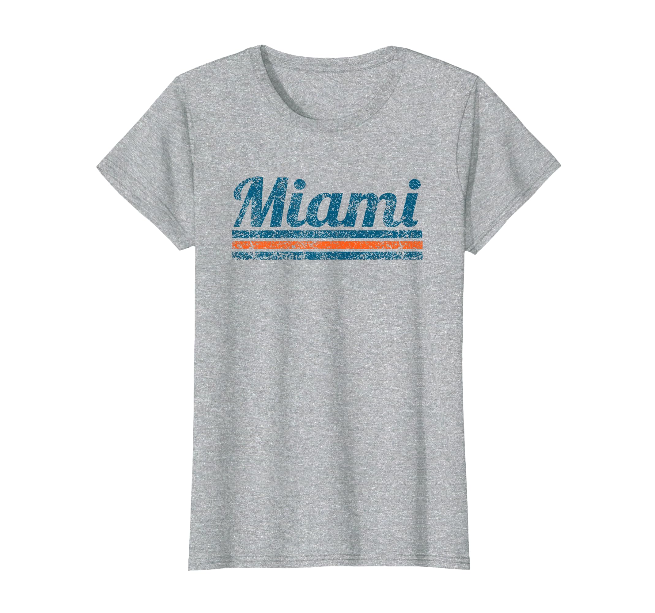 Miami Florida Weathered Stripe Throwback T-Shirt - Unique Graphic Unisex - T-Shirt, Sweatshirt, Hoodie