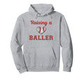Raising Baller Baseball Season Baseball Hoodie - Trendy Graphic Men Women - T-Shirt, Sweatshirt, Hoodie