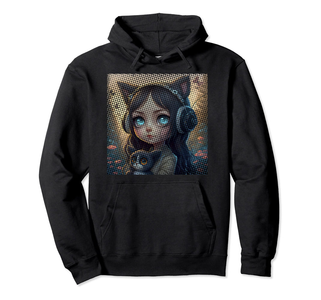 Japanese Vaporwave Sad Anime Indie Hoodie - Custom Art Print Unisex - T-Shirt, Sweatshirt, Hoodie