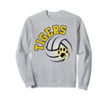 Tigers Volleyball Mom School Sweatshirt - Casual Everyday Wear for Adults - T-Shirt, Sweatshirt, Hoodie