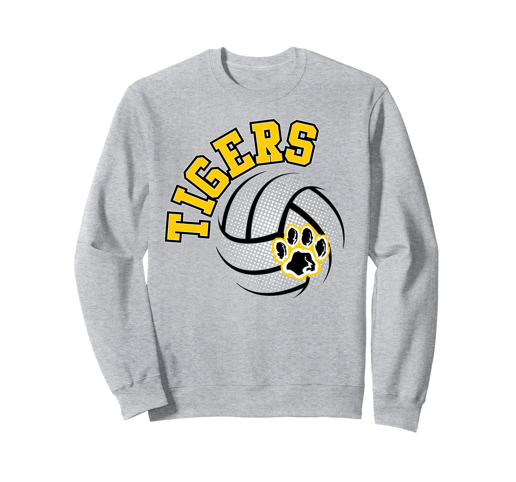 Tigers Volleyball Mom School Sweatshirt - Casual Everyday Wear for Adults - T-Shirt, Sweatshirt, Hoodie