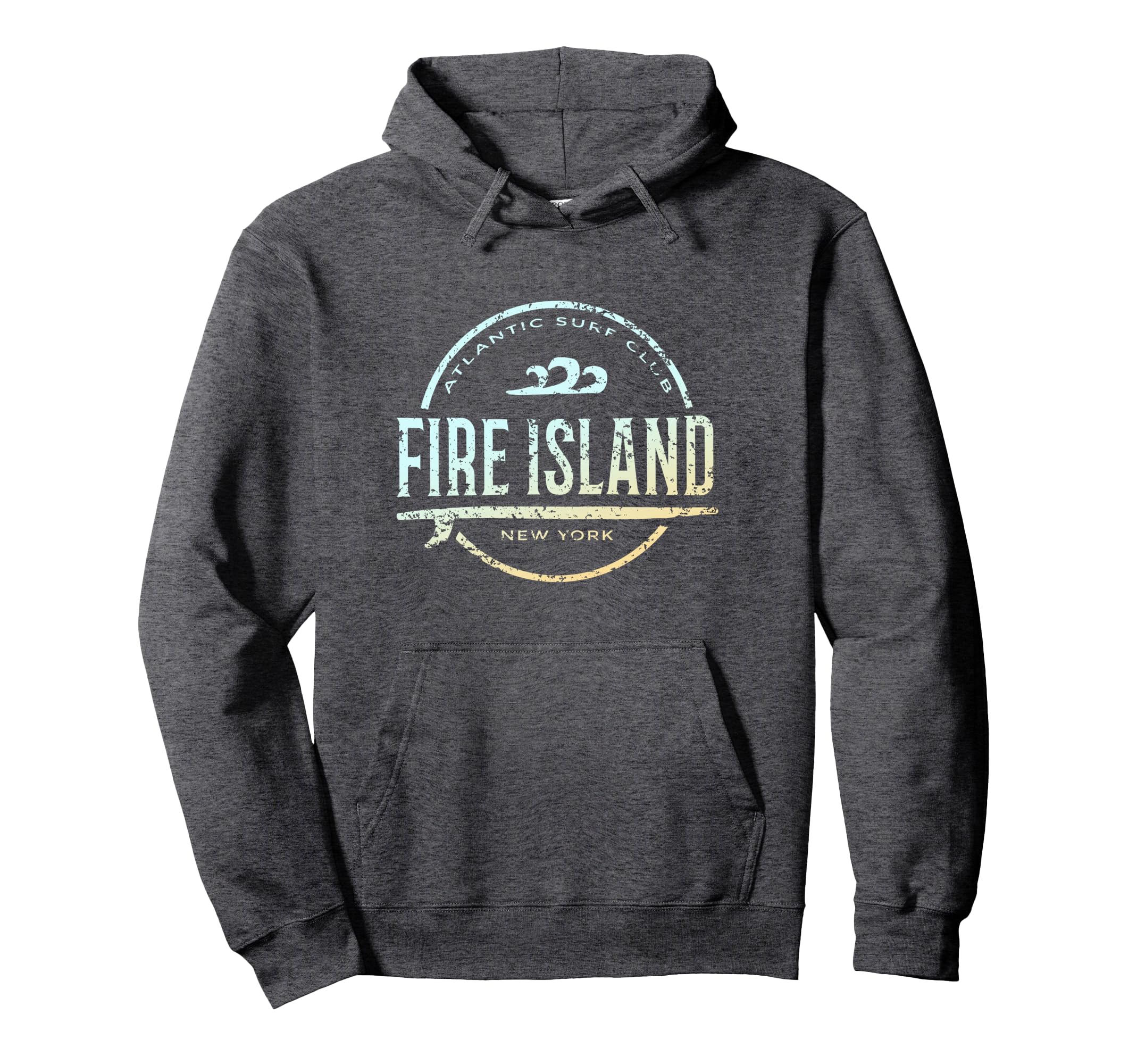 Fire Island New York Fire Island Ny Surf Hoodie - Custom Art Print Unisex - T-Shirt, Sweatshirt, Hoodie