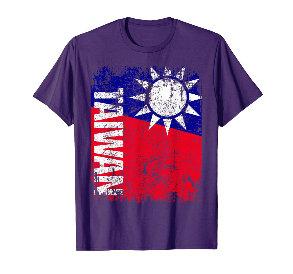 Taiwan Flag Distressed Taiwan T-Shirt - Custom Art Print Men Women - T-Shirt, Sweatshirt, Hoodie