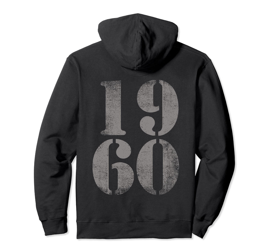 1960 Birth Year Distressed Birthday Hoodie - Casual Everyday Wear Unisex - T-Shirt, Sweatshirt, Hoodie