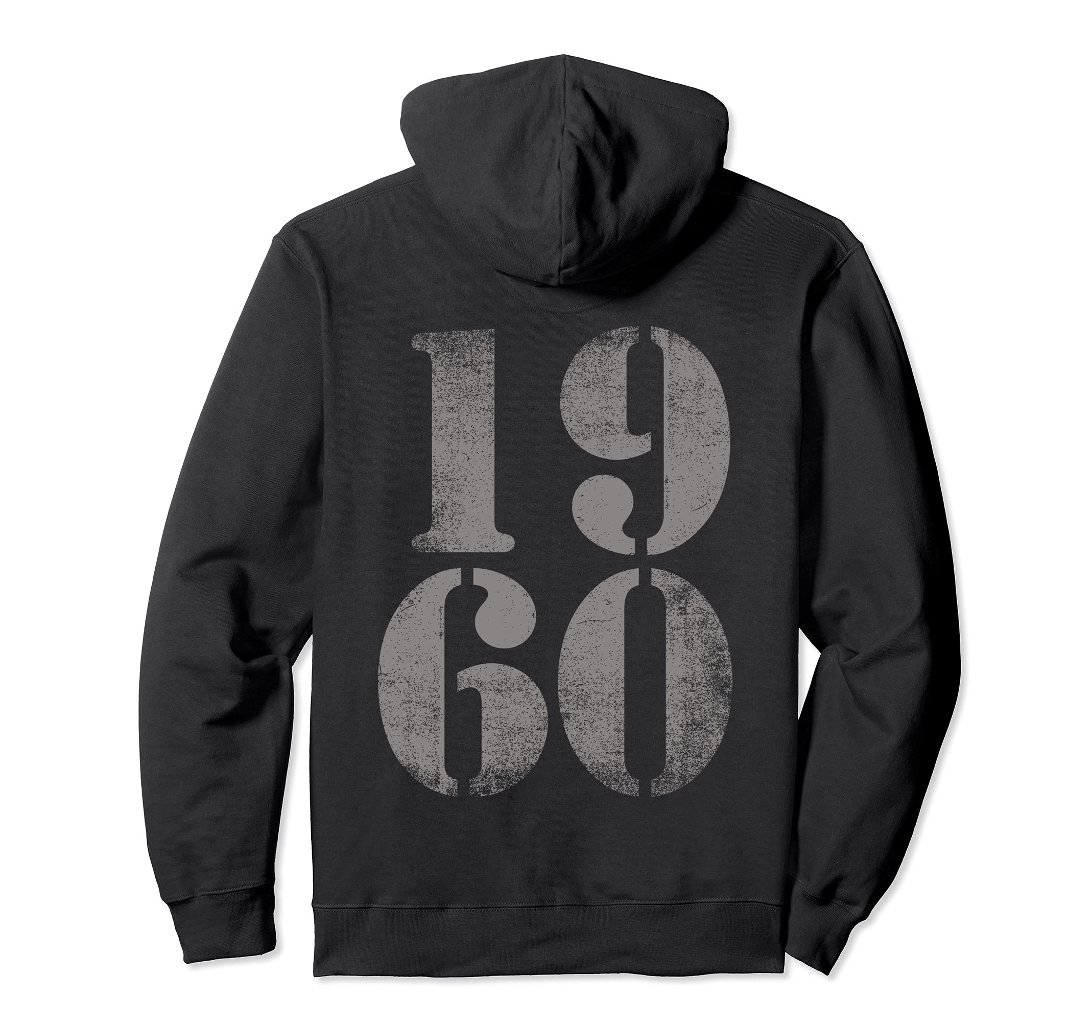 1960 Birth Year Distressed Birthday Hoodie - Casual Everyday Wear Unisex - T-Shirt, Sweatshirt, Hoodie